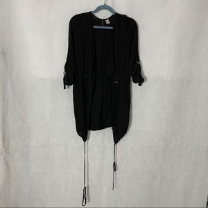 Divided Size 4 Black Blazer Style Overcoat